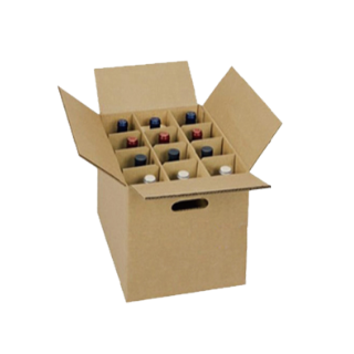 Corrugated Wine Carton With Dividers