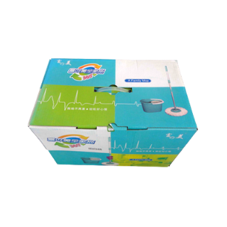 Corrugated Printed Box With Plastic Handle